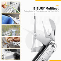 1 x RAW Customer Returns BIBURY multifunctional pliers with bottle opener, foldable multitools for men, portable multifunctional tools with lockable blades, multi tool ideal for outdoor camping, hiking, repairing... - RRP €27.22