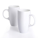 1 x RAW Customer Returns Panbado 2-piece large coffee cups made of white porcelain, 550 ml large capacity cup set, mugs, tea cups, drinking cups with handles for hot drinks, ceramic mugs - RRP €30.99