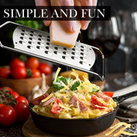 9 x Brand New WIWJ Cheese shredder zester parmesan grater stainless steel grater kitchen grater nutmeg mill garlic grater lemon chopper wooden handle with protective cover and black brush wooden  - RRP €163.26