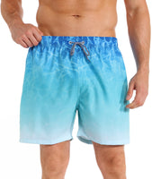 1 x RAW Customer Returns APTRO Men s Swim Shorts Swimming Shorts Board Shorts Short Quick-drying 2 in 1 Beach Shorts with Inner Pants Blue MK166 M - RRP €25.56