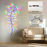 1 x RAW Customer Returns SUNNEST Light Branches Fairy Lights, 160 LEDs Indoor Lighting Willow Vine, Light Tree for Wall Decoration Living Room, Artificial Light Branches Bedroom Decoration with Remote Control Warm White Multicolored  - RRP €28.22