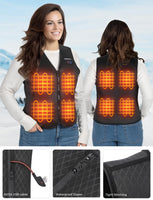 1 x RAW Customer Returns KEMIMOTO Heated Vest for Women, Heated Vest with 8 Heating Zones, 3 Adjustable Heat Levels, Electric Heated Vest Winter with USB, for Motorcycle, Outdoor, Camping, Skiing, Hiking, Hunting WITHOUT BATTERY  - RRP €51.42