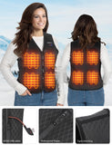 1 x RAW Customer Returns KEMIMOTO Heated Vest for Women, Heated Vest with 8 Heating Zones, 3 Adjustable Heat Levels, Electric Heated Vest Winter with USB, for Motorcycle, Outdoor, Camping, Skiing, Hiking, Hunting WITHOUT BATTERY  - RRP €51.42