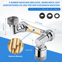 1 x RAW Customer Returns 1080 degree rotatable faucet extension attachment, 1080 rotatable faucet aerator, rotatable multifunctional extension faucet, swivel faucet attachment, swivel faucet attachment - RRP €16.13