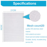 1 x RAW Customer Returns Fine mesh, 304 stainless steel wire mesh 20 mesh, 2 PCS ventilation grille metal, rodent control insect screen pest protection grille, hard and heat-resistant sieve net, 21cm X 30cm - RRP €24.0