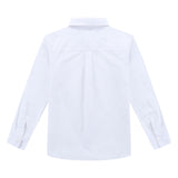 1 x RAW Customer Returns BIENZOE Boys School Uniform Long Sleeve Button Down Oxford Shirt White Size 12 - RRP €21.99