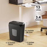 2 x RAW Customer Returns Bonsaii 6 Sheet Cross Cut Paper Shredder C237-B  - RRP €69.5