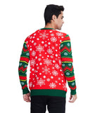 1 x RAW Customer Returns IDGREATIM Men s Led Light Christmas Sweater Ugly Christmas Sweater Funny Christmas Print Long Sleeve Knitted Pullover Sweatshirt Red S - RRP €38.3