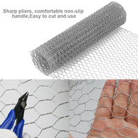 1 x RAW Customer Returns 40cm x 5m Chicken Wire Galvanized Hexagon Florist Chicken Garden Fencing Poultry Netting with Cutting Pliers and 50pcs Cable Ties - RRP €21.6