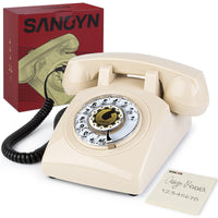 1 x RAW Customer Returns Sangyn Retro Telephone with Cord Desk Telephone The Old Model of the 64s Old Fashioned Landline This Bell - RRP €64.52