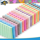 1 x RAW Customer Returns Chalk City chalk for children - 136 pieces in 17 different colors - Non-toxic washable large and robust blackboard chalk - Chalk pens for outdoor games and painting - RRP €26.21