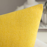 3 x Brand New MIULEE 2 Pieces Cushion Covers Soft Polyester Faux Linen Elegant Imitation with Invisible Zipper Decorative for Sofa Bedroom Living Room 40X40 CM Yellow - RRP €41.97