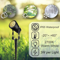 1 x RAW Customer Returns 30M garden spotlight LED ground spike Spurleh 6-pack garden lighting with power IP65 waterproof garden spots LED outdoor garden lamp 3000K warm white COB garden light ideal for outdoor garden lawn garden path - RRP €72.99