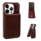 1 x RAW Customer Returns VANAVAGY Compatible for iPhone 15 Pro Wallet Case for Women and Men, Leather Magnetic Closure Flip Folio Phone Case with Credit Card Slot and Coin Pocket, Brown - RRP €24.17