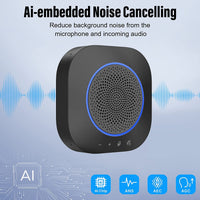 1 x RAW Customer Returns YUANJ Bluetooth conference speaker, USB conference speaker for home office, 4 integrated microphones for improved voice recording noise cancelling, microphone PC for Zoom, Skype etc. - RRP €70.58