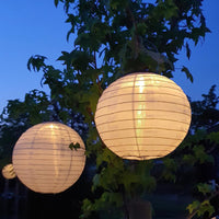 1 x RAW Customer Returns Qedertek Lanterns Solar Outdoor 4 Pieces 20 cm Solar LED Lantern Waterproof Nylon Hanging Garden Lantern Solar Lighting for Garden, Yard, Patio, Wedding, Party Decoration Warm White  - RRP €19.8