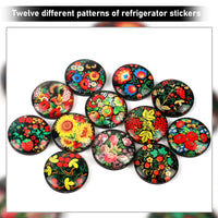 1 x Brand New TYEQWT Set of 12 fridge magnets, decorative fridge magnets, flower magnets for magnetic board fridge magnets, magnets fridge for fridge, magnetic board, whiteboard, pin board etc. - RRP €11.99