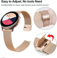 1 x RAW Customer Returns Aliwisdom Universal Replacement Straps for Smartwatch 18mm 20mm 22mm, Smartwatch Accessories Watch Strap Replacement Watch Strap Stainless Steel Metal Mesh Replacement Strap Quick Release Bracelet Rose Gold, 20mm  - RRP €14.92