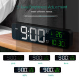 1 x RAW Customer Returns ORIA LED Digital Wall Clock, 10.5 Screen Digital Wall Alarm Clock, Date Temperature Display, , Time Memory, 2 Alarms, 40 Ringtone 4 Volume 5 Brightness with 1.5m USB Cable  - RRP €21.17