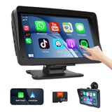 1 x RAW Customer Returns 7 CarPlay touchscreen with Android Auto, MirrorLink, Bluetooth and 64G card for trucks, campers and caravans, with holder holder. - RRP €20.4