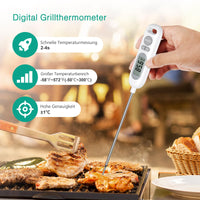 1 x RAW Customer Returns ORIA Grill Thermometer, Digital Meat Thermometer, Kitchen Thermometer Roast Thermometer with Long Probe, IPX65 Waterproof Universal Cooking Thermometer, for BBQ, Roasting, Cooking, Grilling, Baking - RRP €8.66