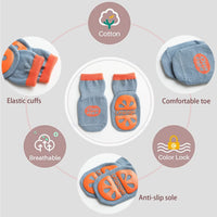 1 x Brand New YANWANG 5 Pairs Baby Anti-Slip Socks, Cute Cartoon Crew Socks with Handles for Toddlers Boys Girls 4-fruit, 3-5 Years  - RRP €27.6