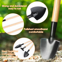 1 x RAW Customer Returns Garden tool set, 6-piece garden shovel small garden tool set, mini garden tools shovel for garden utensils such as planting flowers, transplanting and loosening soil - RRP €8.05