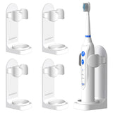 1 x RAW Customer Returns simpletome Wall Mount Electric Toothbrush Holder Stainless Steel Toothpaste Organizer Storage Holder to Save Space 2 Pieces White  - RRP €22.8