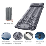 1 x Brand New Sleeping pad camping air mattress self-inflating, ultralight foldable inflatable mattress with foot press, thickened inflatable sleeping mat outdoor with pillow for adults and children travel - RRP €30.0