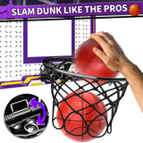 5 x Brand New Mini basketball hoop indoor for children - gift for boys 6 8 10, mini basketball hoop room with 4 basketballs, basketball hoops door set, sports toy gift for boys outdoor indoor purple  - RRP €132.8