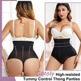 2 x Brand New Gotoly Danna Shaping Underpants High Waist Shapewear Slimming Control Sheath Control Shorts Thong Body Shaper 3XL, Black  - RRP €48.0