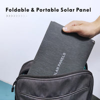 1 x RAW Customer Returns 40W Portable Solar Panel Charger, Foldable IP65 Waterproof Solar Panel with 3-Ports USB Type-C DC, Outdoor Solar Charger Compatible with Cell Phone, Portable Power Station, Camping and Garden - RRP €59.99