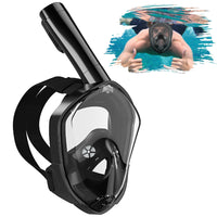 1 x RAW Customer Returns Snorkel mask adults CO2 safe Full mask for snorkeling Snorkel set alternative Full face mask snorkel mask adults, 180 panoramic view diving mask - RRP €29.99