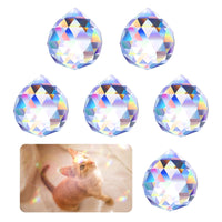 1 x RAW Customer Returns 6 Pieces 40mm k9 Clear Crystal Ball Pendant Crystal Ball Crystals for Lamps Bead Decoration Crystal Octagonal Ball Prism Crystal Ball Prism, for Home or Feng Shui - RRP €14.11