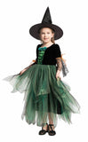 17 x Brand New Licus Witch Halloween Costumes for Girls Fairytale Carnival Cosplay Dress with Hat and Broom Green 4-6 Years - RRP €458.83