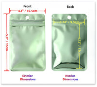 1 x RAW Customer Returns Rimiko 50pcs airtight ziplock bags colorful small ziplock plastic bags, resealable bags for packaging samples, retail and food metallic green, 10.5x15cm  - RRP €20.4