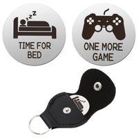 2 x Brand New Amaxiu Funny Destiny Decision Coins, Double Sided Flip Coins Decision Maker Coin with Leather Keychain Another for Bed Coin for Game Lovers Teens Women Silver  - RRP €38.4