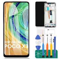 1 x RAW Customer Returns For Xiaomi POCO X3 Screen Replacement LCD Display For Xiaomi POCO X3 Pro Touch Screen M2102J20SG MZB07Z0IN Digitizer Repair Kits Black,With Frame  - RRP €36.2