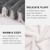 1 x RAW Customer Returns KANKAEU Cuddly Blanket 130x160cm, 550GSM Thick Blanket Christmas Fleece Blanket, Cuddly Blanket Fluffy and Sherpa Blanket, Blankets, Thick Cuddly Blanket Warm, Cuddly Blanket Adults and Children - RRP €19.2