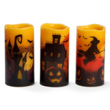 1 x Brand New THE TWIDDLERS 3 Flameless Real Wax Candles for Halloween Decoration - Battery Operated LED Candles Last up to 6 Continuous Hours - Safe and Child Friendly - RRP €20.4