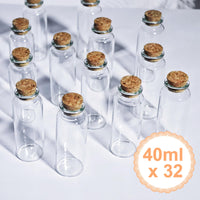 1 x RAW Customer Returns BLIENKREBY test tube with cork 30 x 40 ml, small glass bottles with cork and heart pendant, guest gift, mini glass bottles with cork, wedding decoration, spice jars, wedding guest gift - RRP €19.66