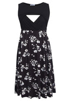 1 x RAW Customer Returns Smallshow Sleeveless Patchwork Maternity Dress with Pockets for Women SVP121 Medium - RRP €32.99