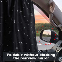 1 x RAW Customer Returns ZATOOTO Sun Protection Car Curtain - Car Privacy Window Magnetic for Baby, Children, Curtains Side Window for UV Protection, Blackout, 100 50cm, Black, Large, 2 Pieces - RRP €19.98