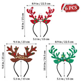 1 x RAW Customer Returns FRCOLOR 6PCS Christmas Reindeer Antlers Headband Christmas Headwear Hairband for Christmas Costume Party Decoration Christmas Party Supplies Gifts - RRP €16.13