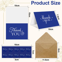 1 x RAW Customer Returns Joy Inspiration 24 pieces thank you cards with envelopes blue thank you cards with sticker thank you card for business communion wedding birthday - RRP €9.47