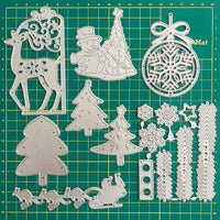 149 x Brand New TENMEDARY 13 Christmas Cutting Stencils Cutting Sheets Embossing Stencils Cutting Dies Metal Cutting Dies Cutting Mold Christmas for DIY Cards Album Birthday Gift - RRP €1741.81