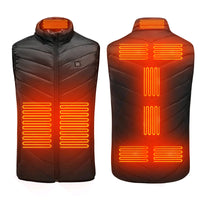 1 x RAW Customer Returns Women Men Unisex Heated Vest Hunting Sleeveless Heated Vest USB Electric Heated Vest Powerbank Winter Warm Vest, Black, L - RRP €29.95