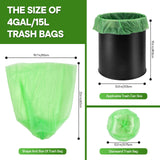 8 x Brand New 80 Pieces Green Garbage Bags, 22 Liter Dustbin Bags Ultra-Resistant Garbage Bags and Leak Protection for Waste Separation - RRP €182.4