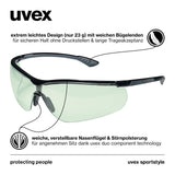 1 x RAW Customer Returns Uvex sportstyle variomatic spectacles - self-tinting lens - UV400 - black anthracite - RRP €27.99