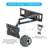 1 x RAW Customer Returns TV wall mount swivel FORGING MOUNT TV mount wall TV mount 650mm long reach rotatable tiltable corner holder for 13-43 inch flat curved TVs up to 35kg max. VESA 200x200mm - RRP €59.99